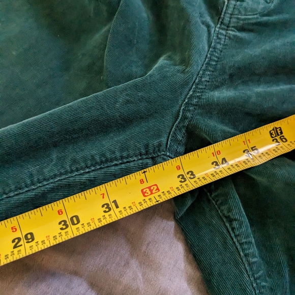 Free People Jayde Cord Flare Corduroy Pants Jeans Green - Picture 7 of 10